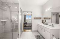 Linen Closet and Lots of Vanity Cabinets