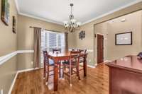 Formal Dining Room with Custom Trim!