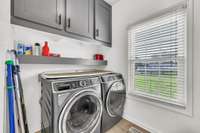 Large Laundry Room w/ Cabinets & Custom Cabinet Lockers!!