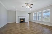 Cozy great room with plenty of natural sunlight!