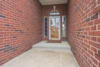 Large covered front porch entry