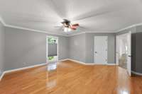 Extra Large 2nd bedroom with walk in custom closet