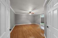 Another view of the extra large 2nd bedroom with walk in closet.