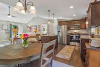 The hardwood floors continue throughout the house.