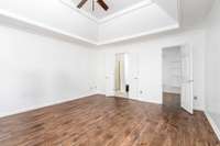 Master with view into ensuite and master closet