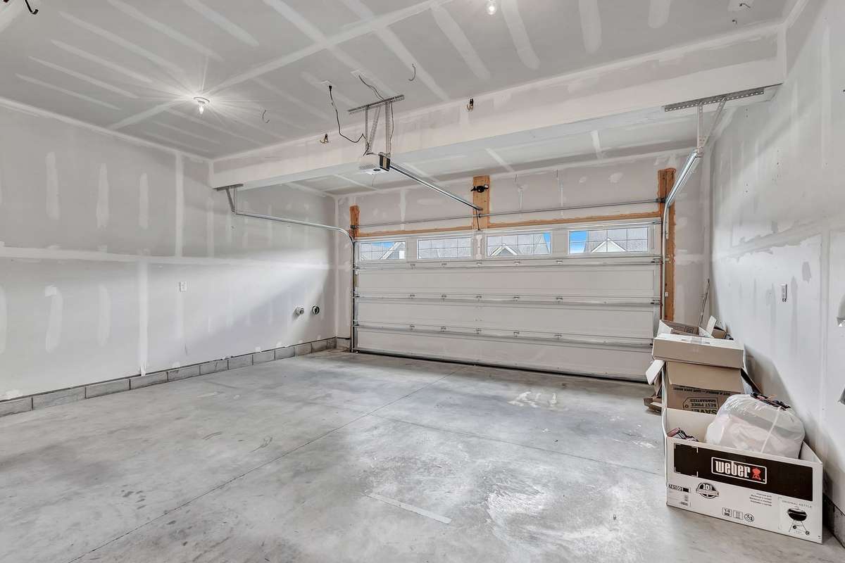 Attached two car garage