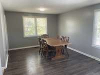 Dining area conveniently located off kitchen nook and living room