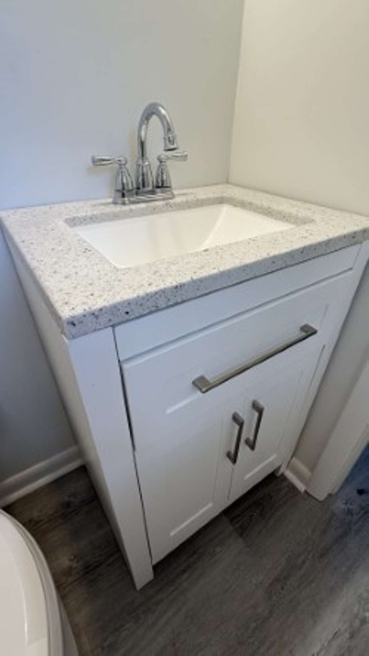 Vanity in the Jack and Jill Half Bath