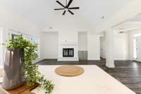 Custom accent walls throughout