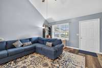 Living room and front door