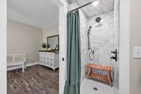 Shower in the main bedroom bath. Isn't that GORGEOUS??