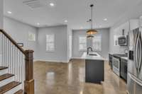 Polished concrete floors provide even more natural light.