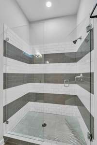 Walk-in shower.