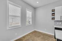 Spacious breakfast nook.