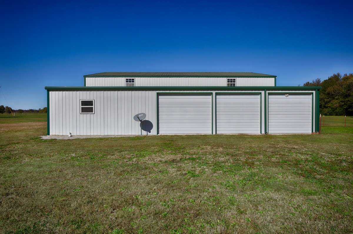 Side of building- Three car attached garage with side entry