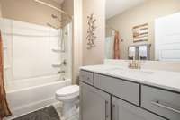spacious guest bath provides luxurious accommodations