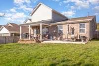 HUGE fenced in yard, with plenty of room for the family to play