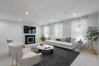 Virtually staged - bonus room