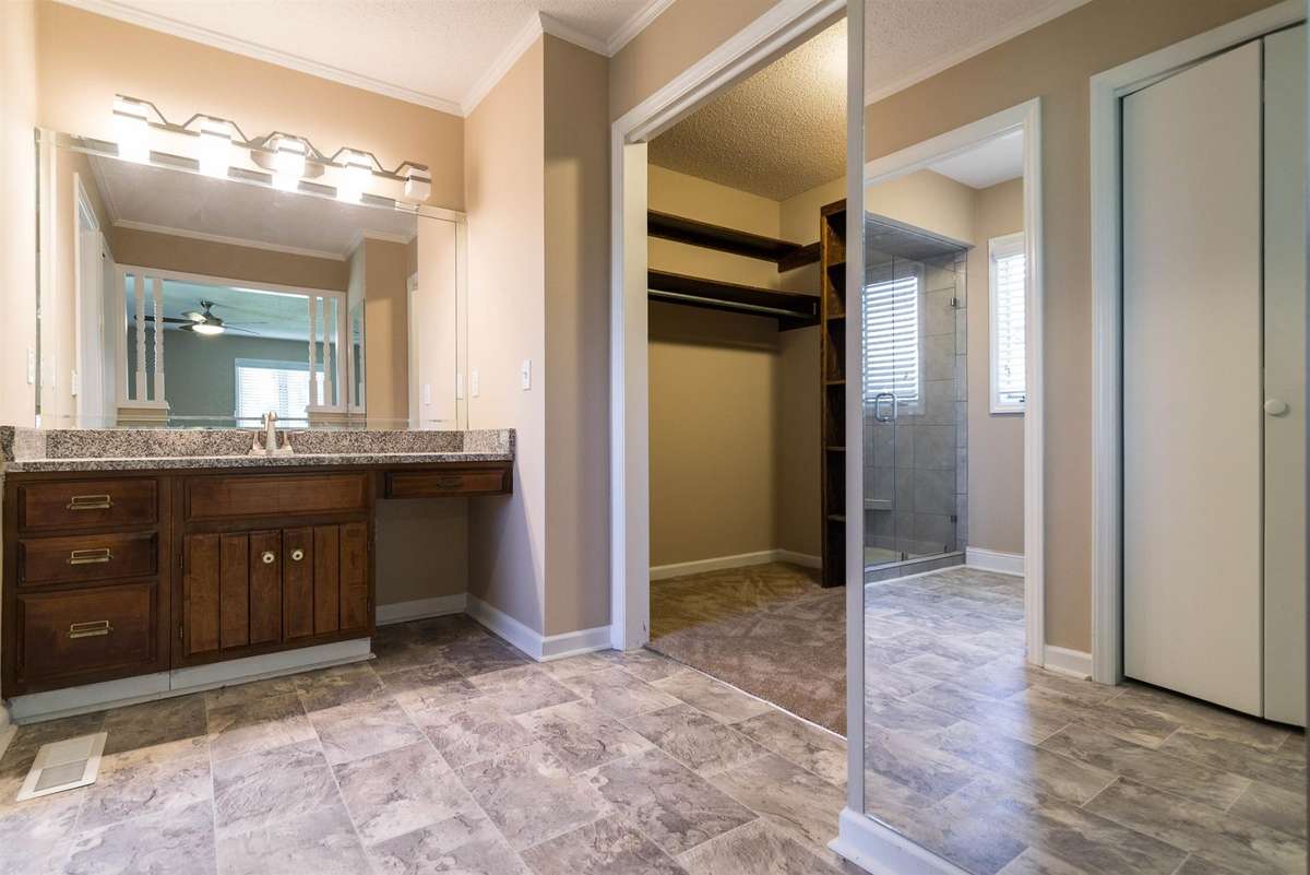 Primary Full Bath and Walkin Closet in Main Home