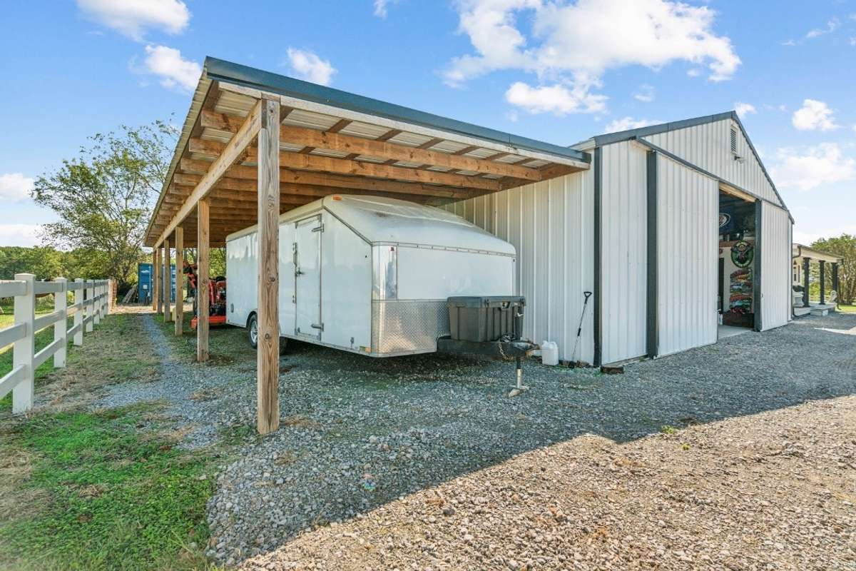 Shop Features and office and an Awning
