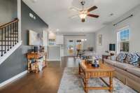 View as you enter through the front door looking toward dining area.