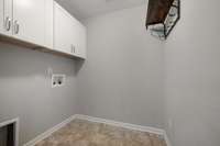 Laundry room is also located on the second floor, no traveling up and down the stairs with laundry.