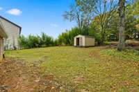 Very spacious backyard.