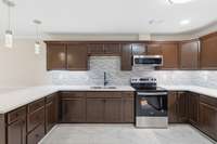 Incredibly spacious kitchen with so much of counter space.