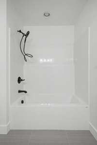 Hall bath shower tub combo.