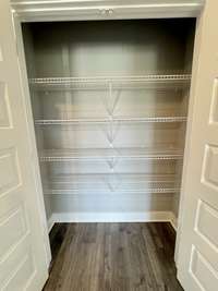 Linen closet in hallway.

*Photo is from a previous listing displaying the completed floor plan some options and selections may vary from actual home.