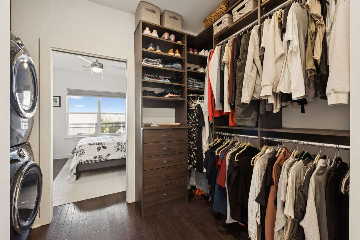 Amazing custom closet to help maximize and organize your space.
