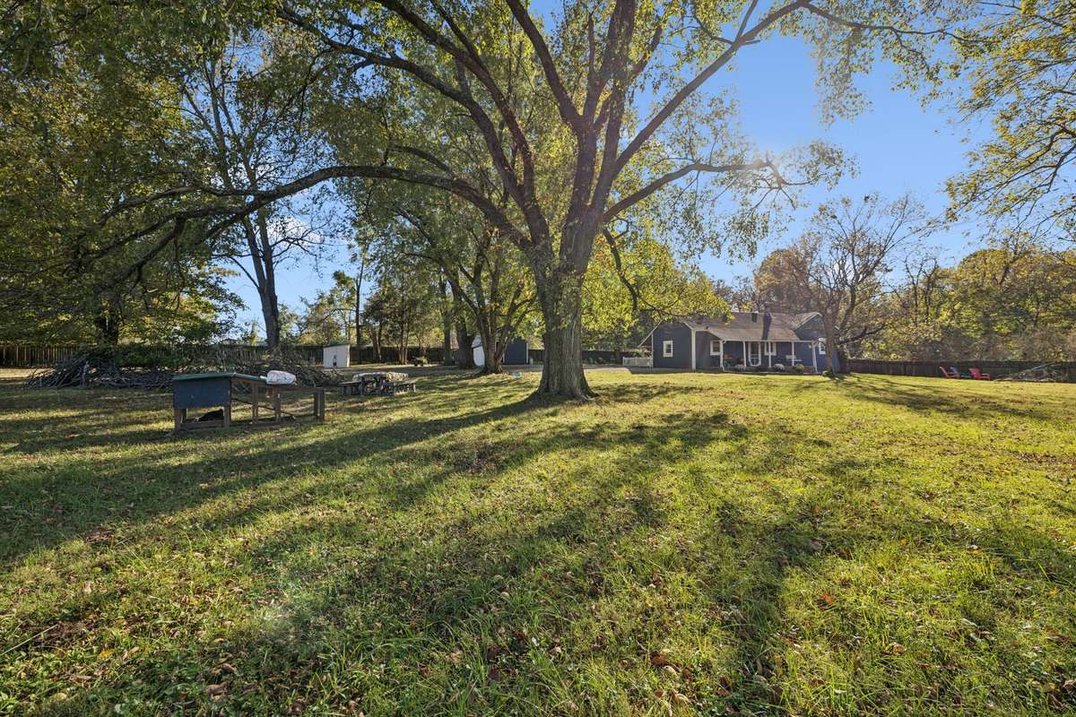 Large yard with matured trees.  3007 Fullerton Ln College Grove Tn 37046