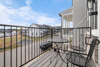 Outdoor balcony off of living room (2nd floor)