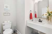 Powder room off kitchen area, 2nd floor