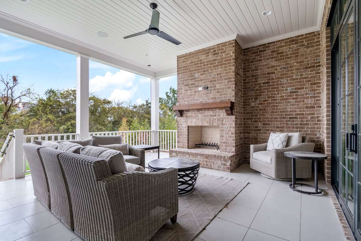 Enjoy all-year-round on the covered back porch located right off of the Great Room on the main level.