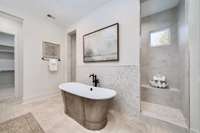 Whether you prefer a quick morning rinse or a long, relaxing soak, this luxurious walk-in shower is sure to elevate your daily routine.