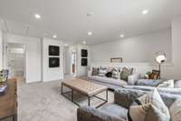 Upstairs Loft
](furnished model home photo) Pics may differ slightly from actual floorplan design and elevation.