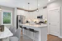 Virtually staged Kitchen