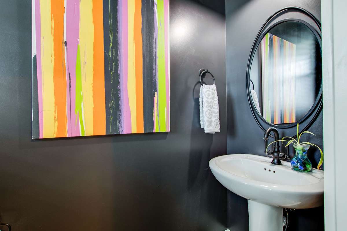 Half bathroom located on the first floor for all of your guests...