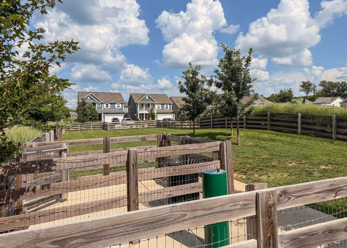 There is a Puppy play place conveniently located in the center of the community... Bring your furry family members to have fun!