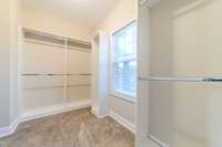 Large primary walk in closet