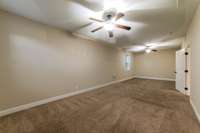 Very large fourth bedroom down stairs, off the flex space-Could be a mother in law suite