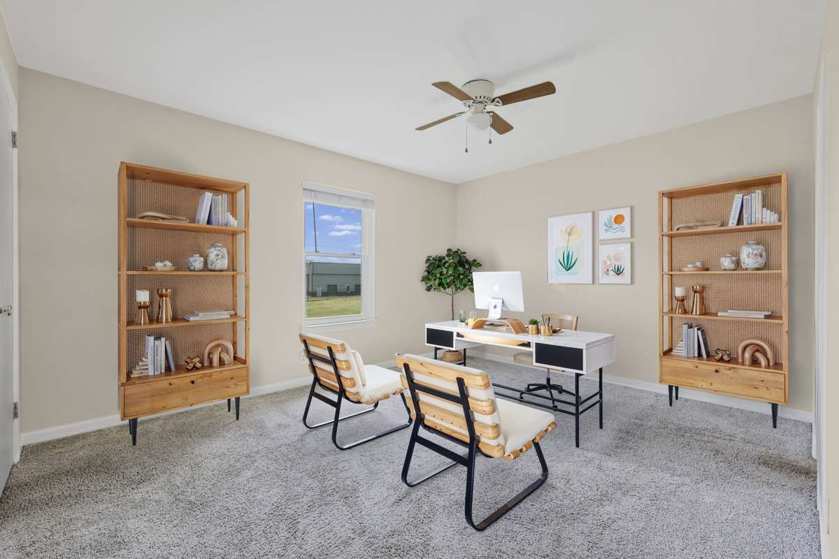 Virtually staged as a home office, this room can easily flex to fit your needs.