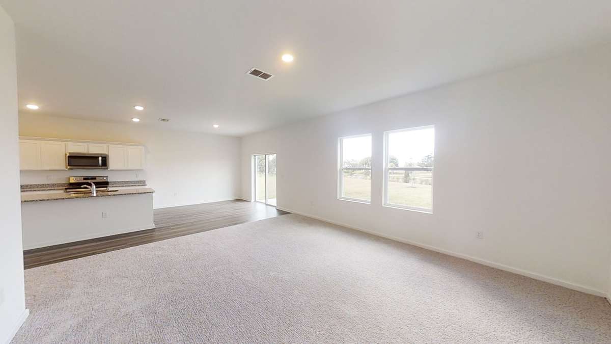 Open concept living & dining