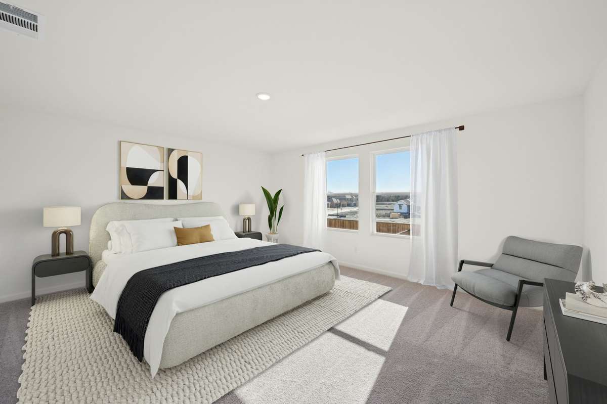 Primary bedroom furnished