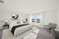 Primary bedroom furnished