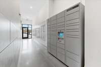 The mailboxes and the Amazon Hub are located down the hall