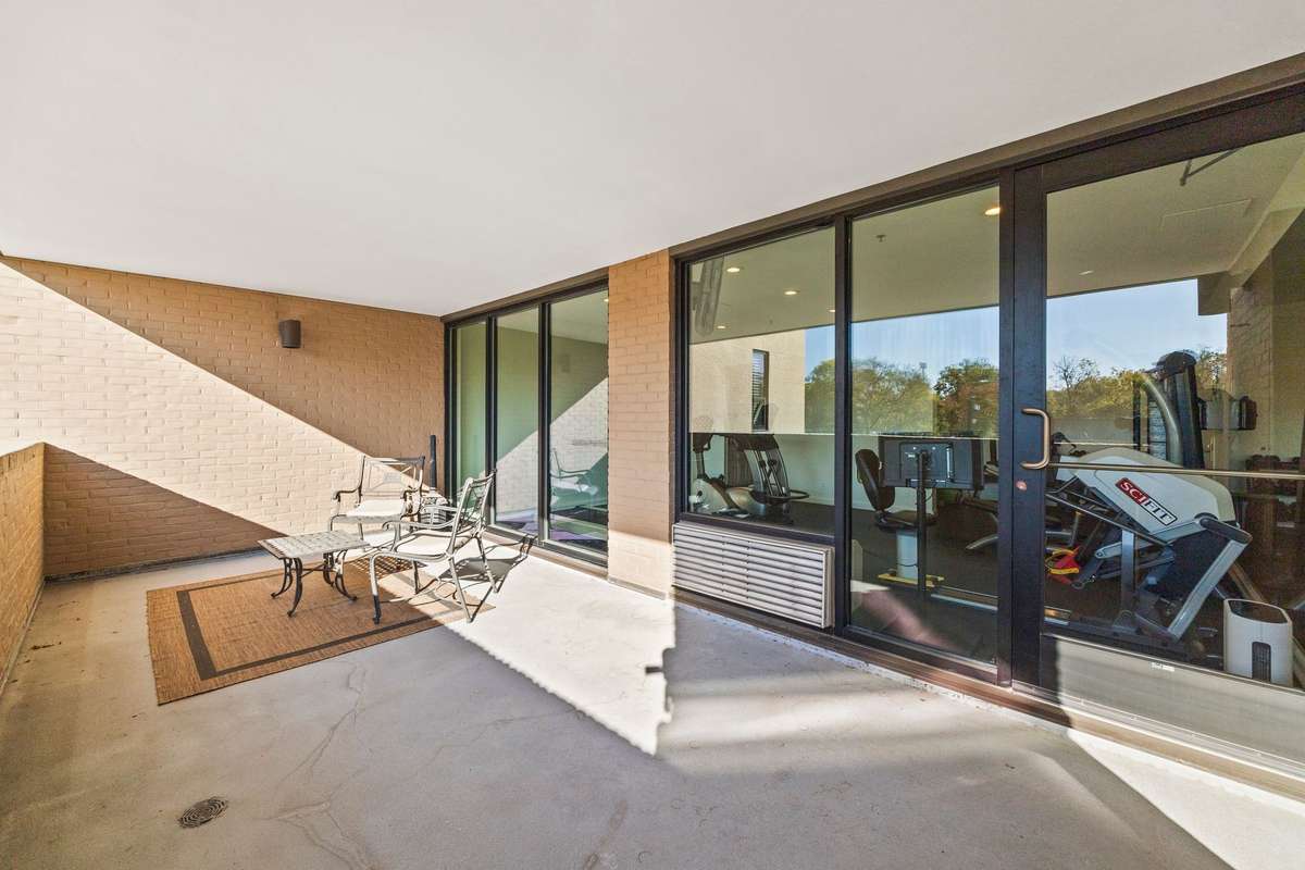 Balcony to enjoy your lunch after a workout!  Remember there is a Bathroom/Shower in this Workout Area!