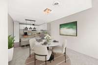 Take out the wall/mirror to the Kitchen and put in an island and make it your own :)