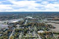 Aerial view of the town